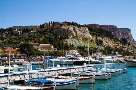 Cassis Harbour with boats