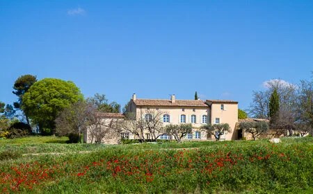 Farmhouse with poppies