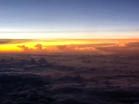 Sky from plane window
