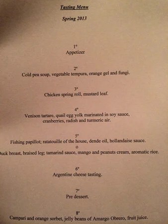 Tasting menu Casa Coupage