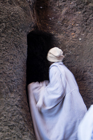 Tunnel between churches, Lalibela