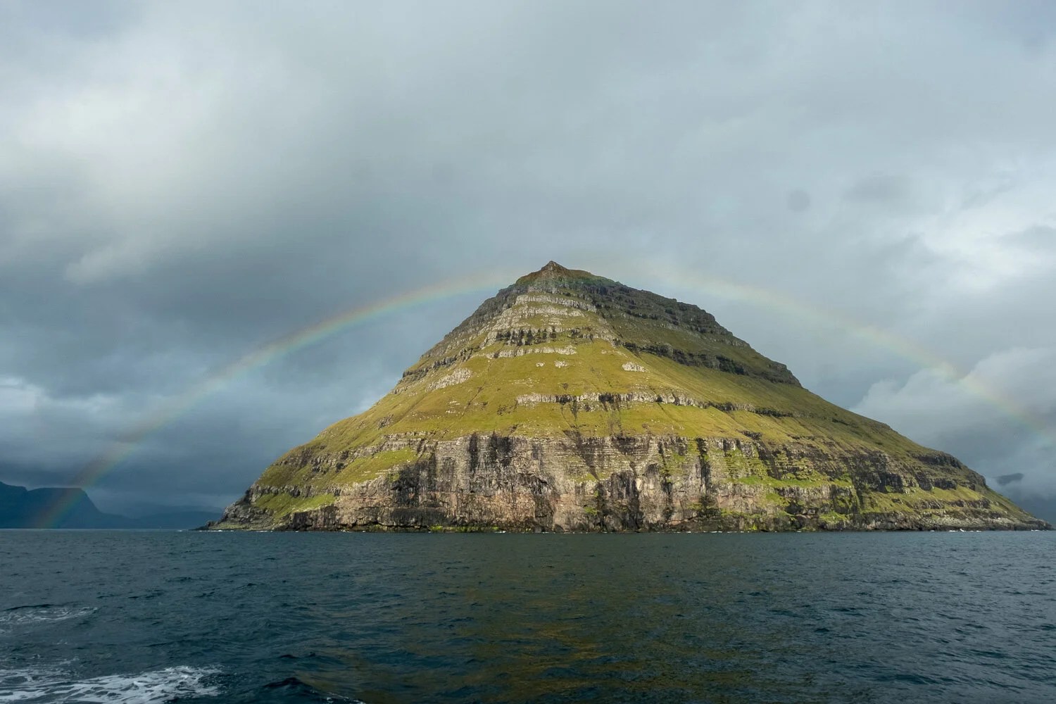  Rainbow over headland 