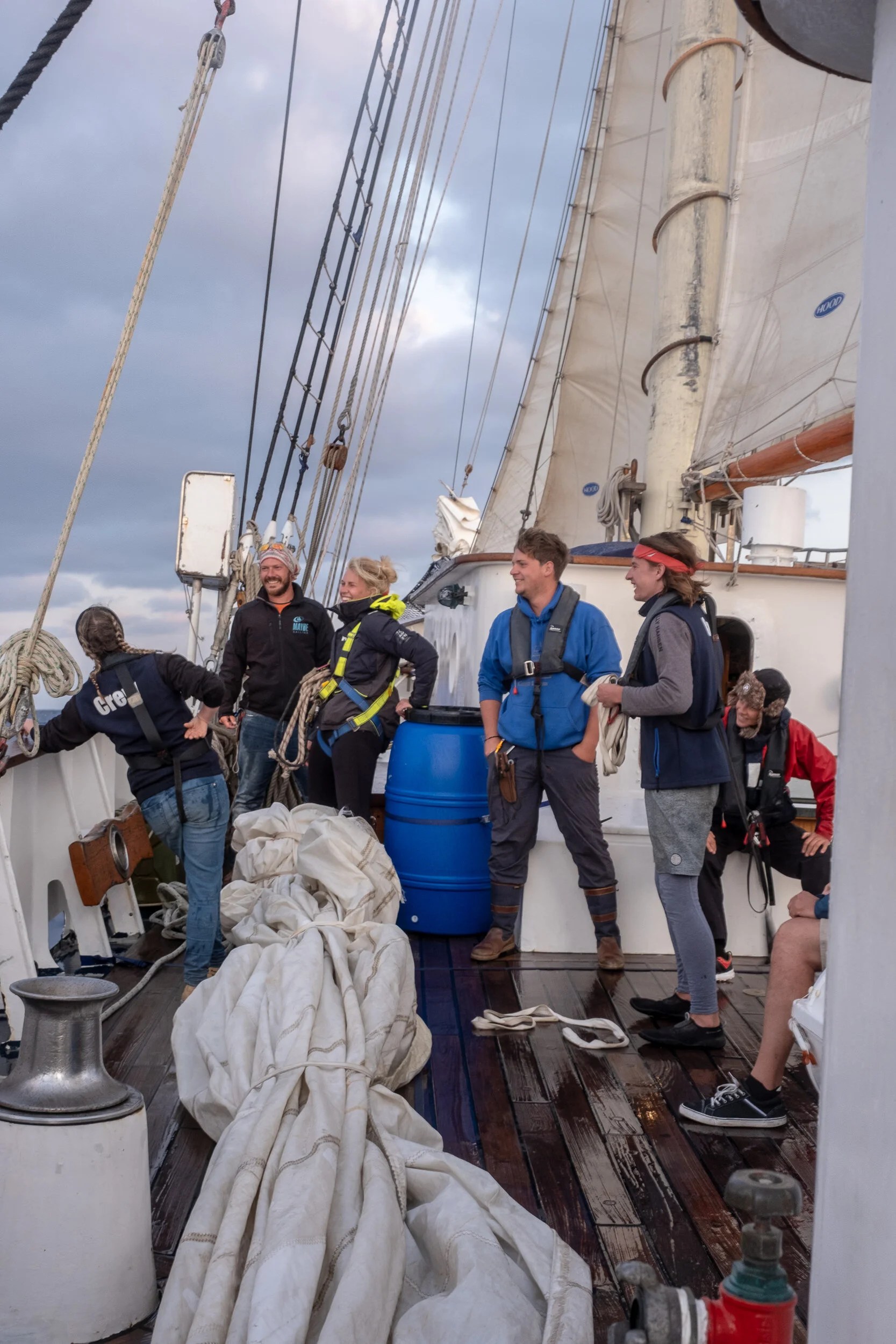 Some of my crew mates, relaxed moment