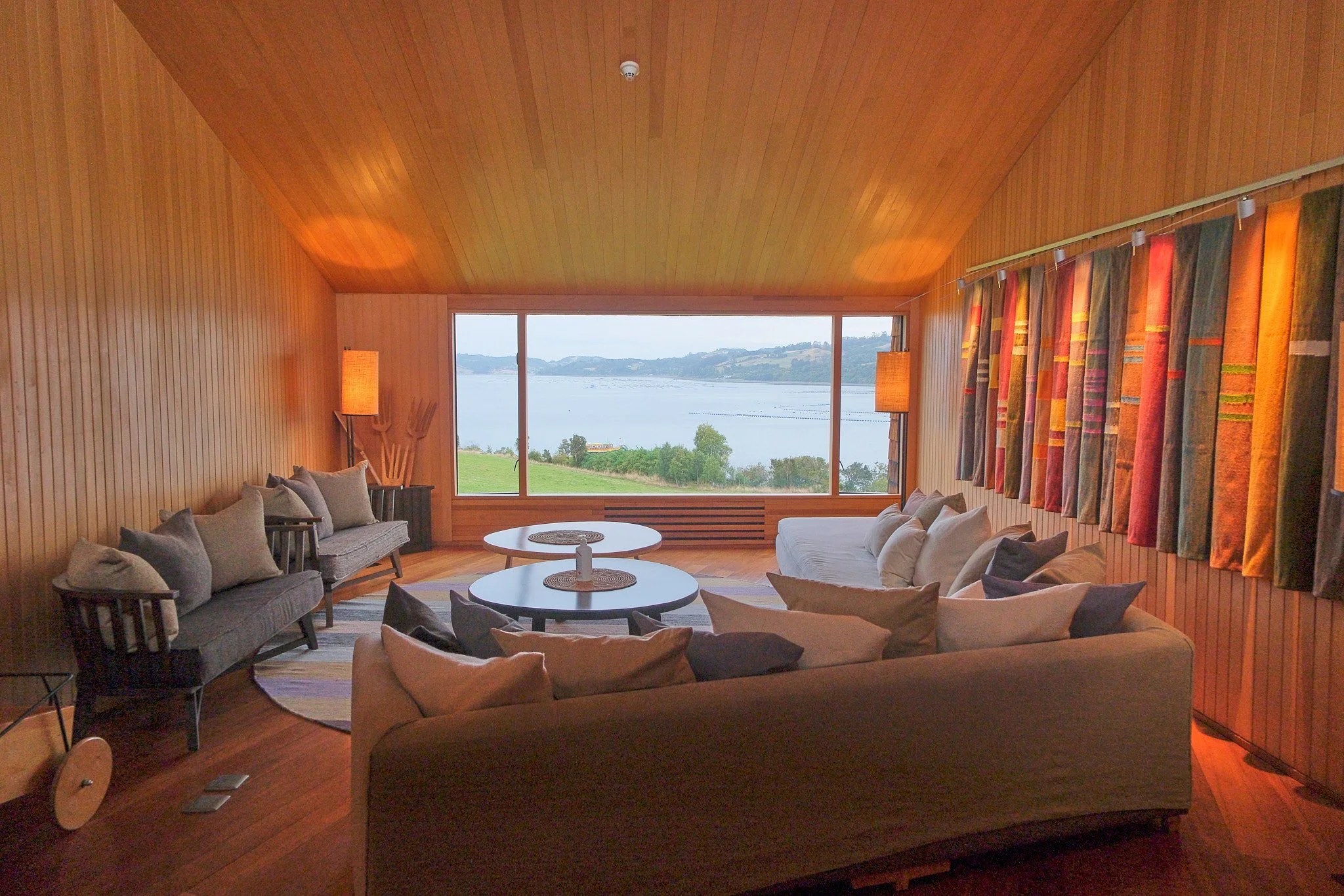  One of the seating areas in our hotel, Tierra Chiloé 