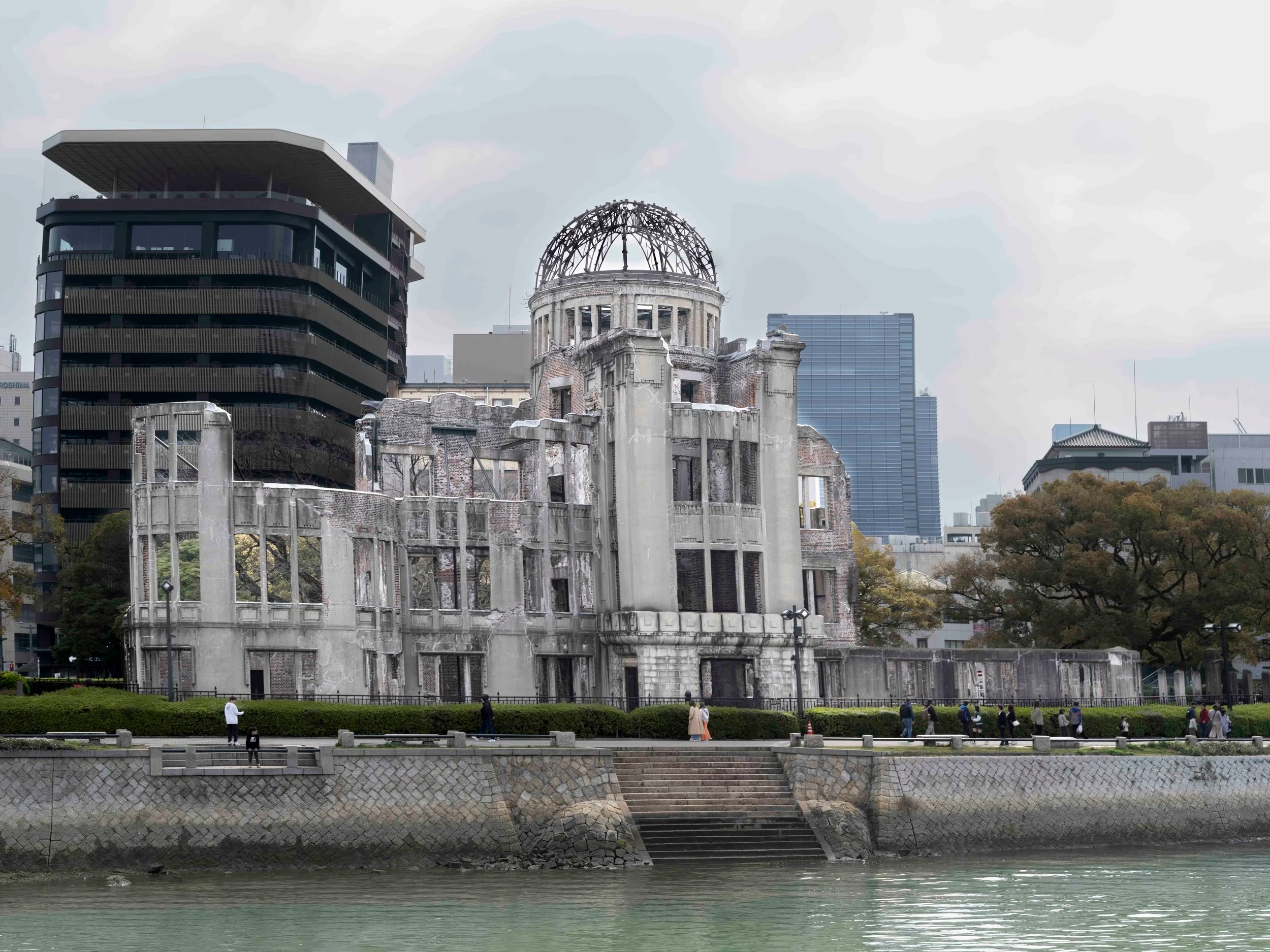  Epicentre of the Hiroshima blast. Only building that was left standing in a 1.5k radius. 