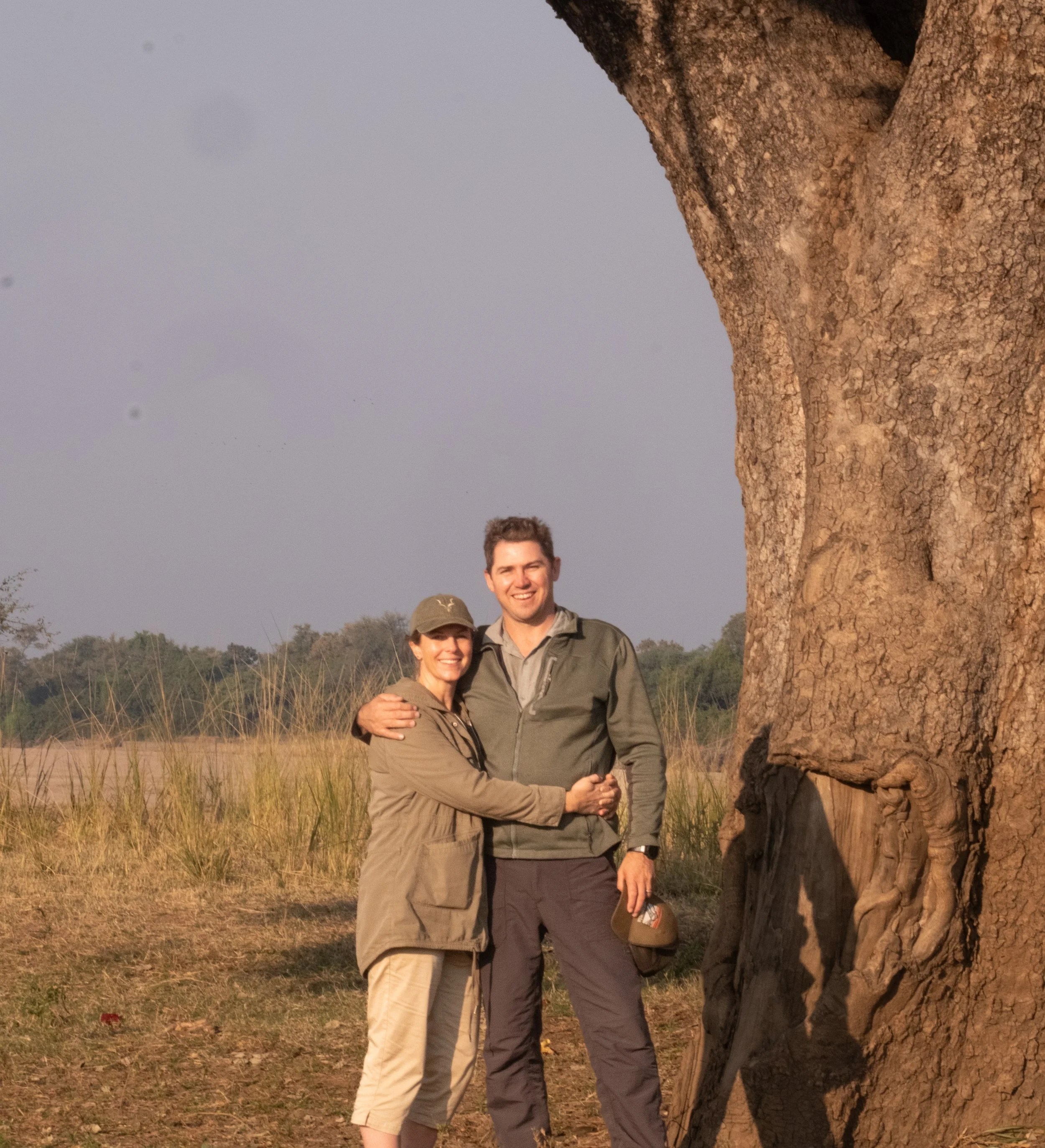    Rich and Susie under the tree where he proposed   