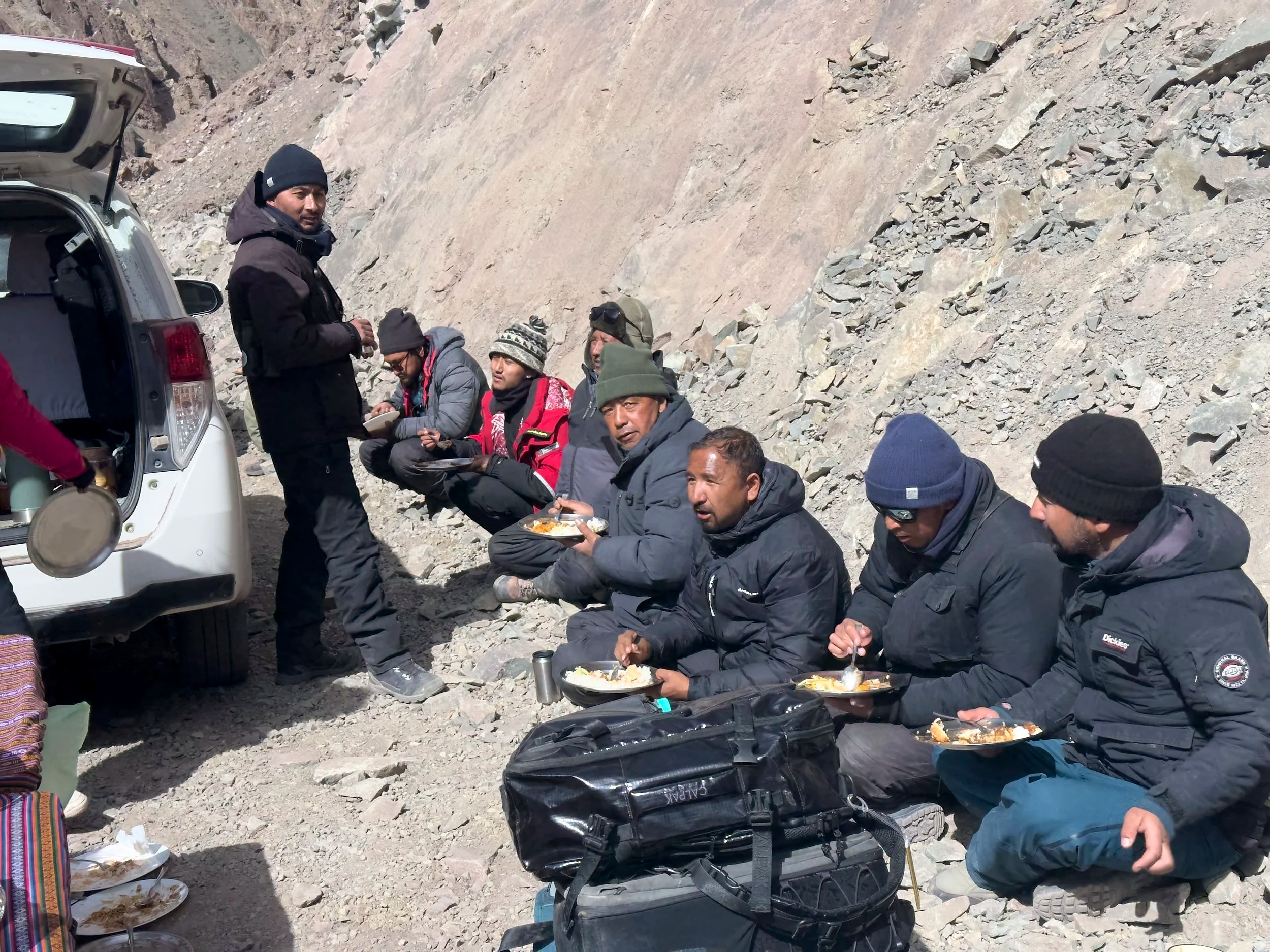  Some of our support team lunching 