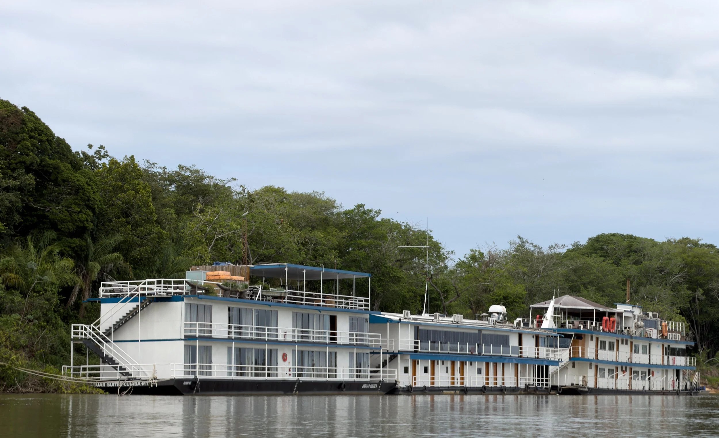 Our floating hotel, in the heart of jaguar country. 