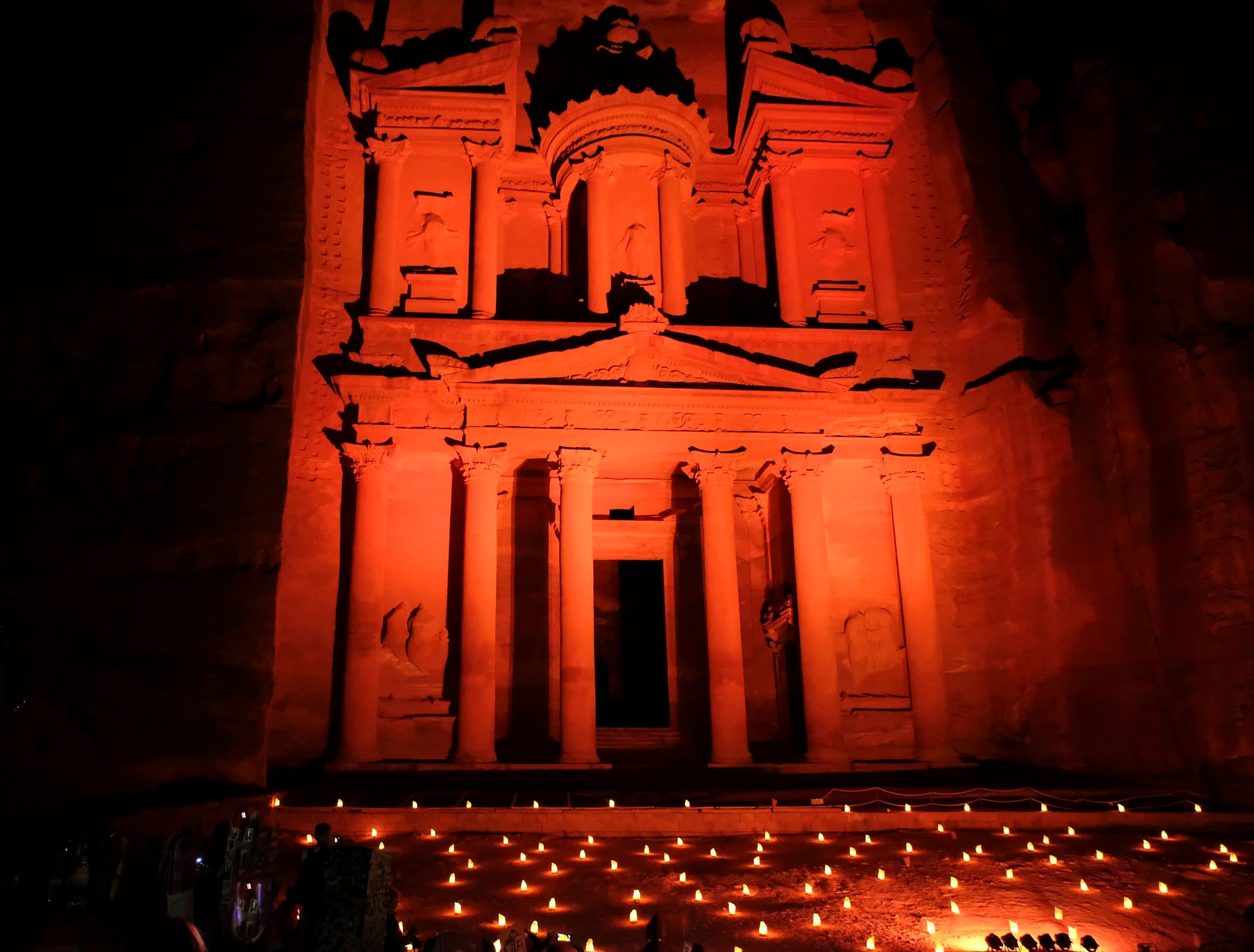 The Treasury by Candle Light, Petra, Jordan